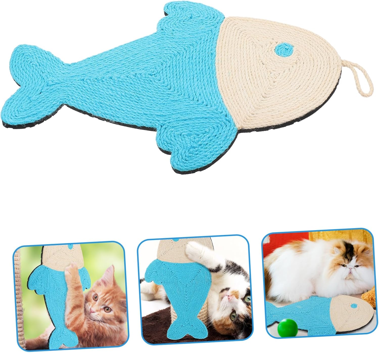 Juguete Rascador De piso para Gatos Pez de Cuerda
